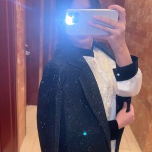 BLACK SEQUIN / STONED BLAZER